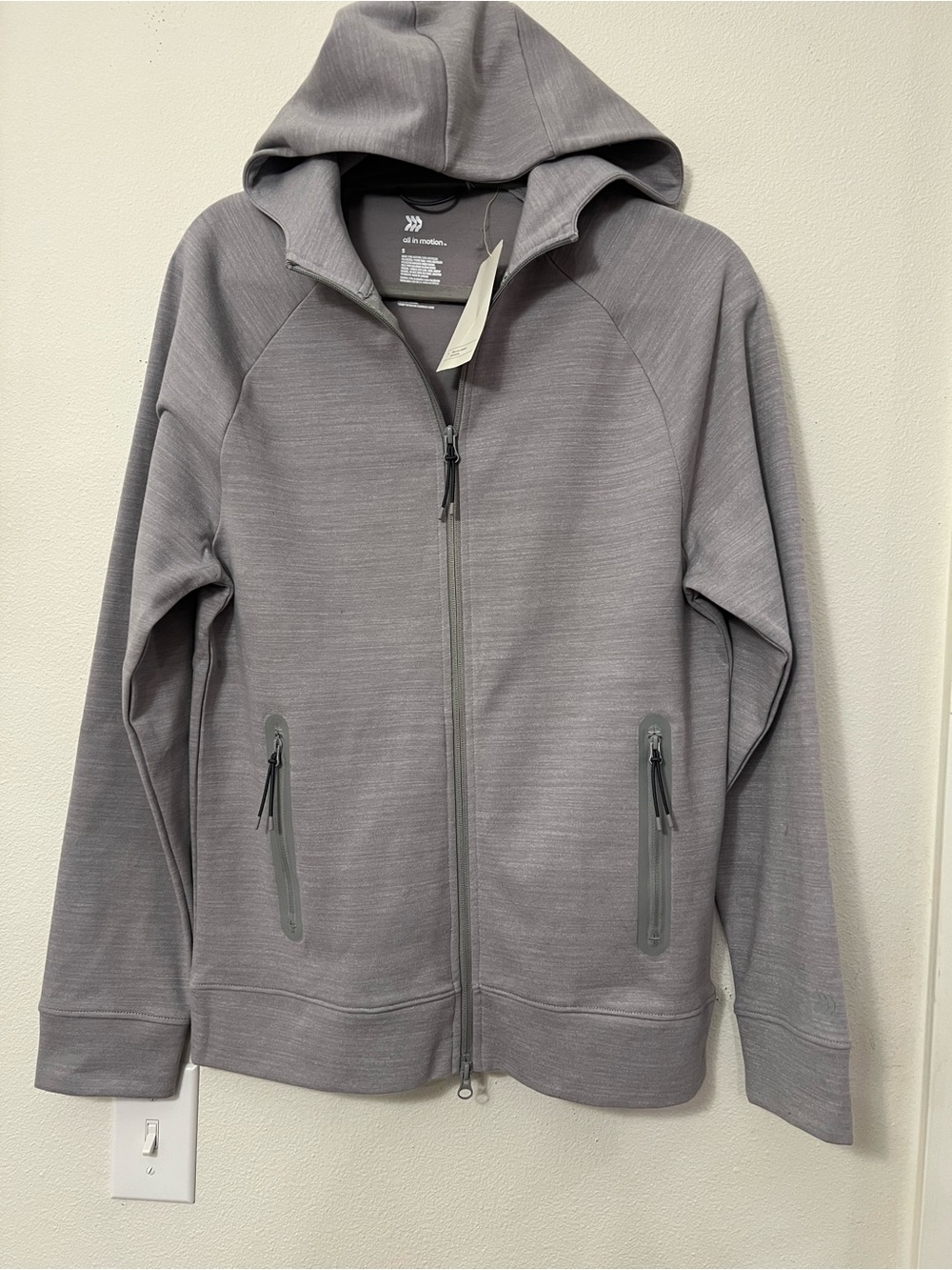 all in motion Mauve Gray Sweatshirt with White Logo